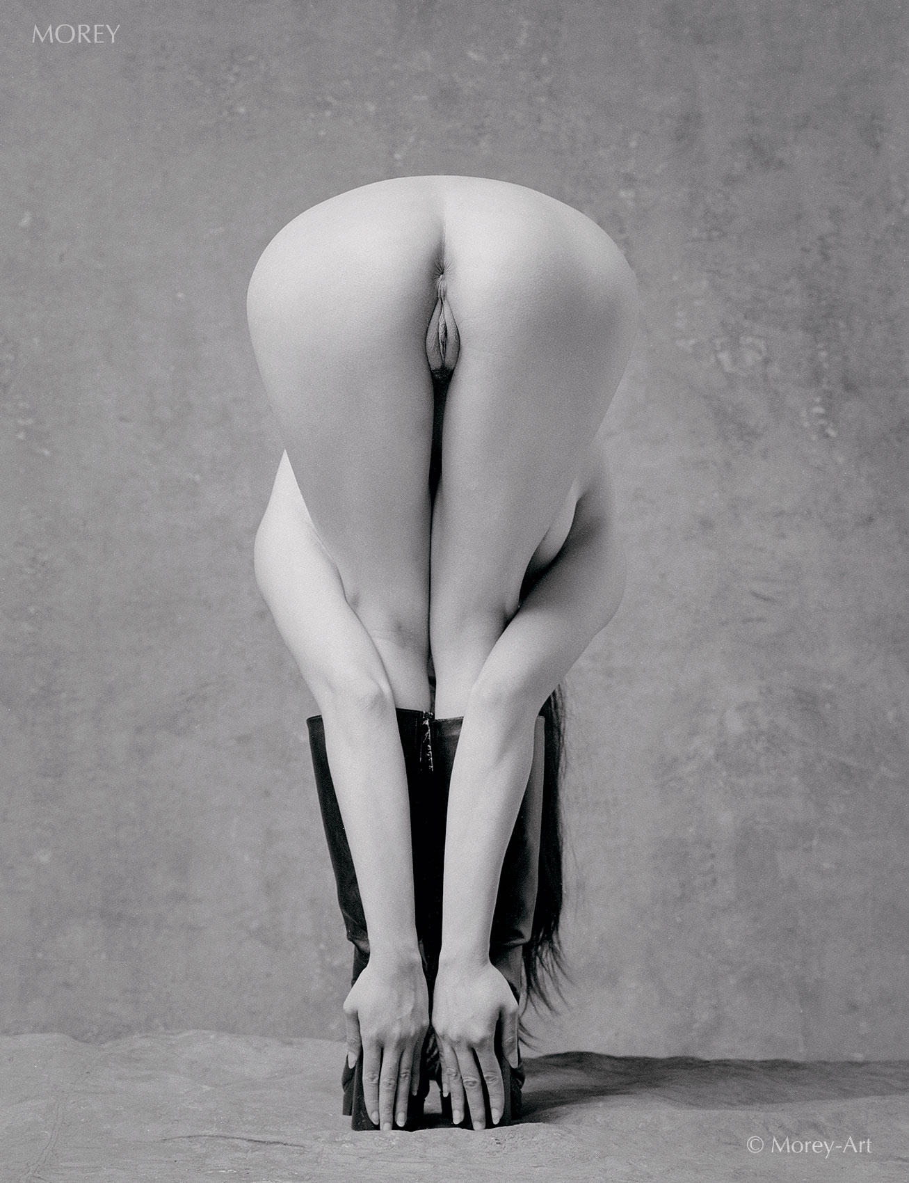 Kitty77243-01-1700 B&W Fine Art Nude with Boots, Kitty, San Francisco, © Craig Morey 1999