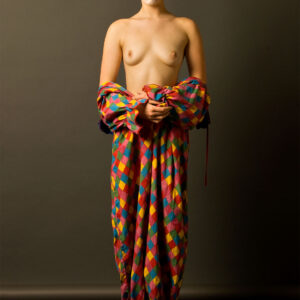 Semi-Nude photo of model Mae in clown paint, by photographer Craig Morey ©2012