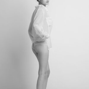 Playboy Cyber-girl, semi-nude model, Eden Arya, b&w photo by Craig Morey ©2016