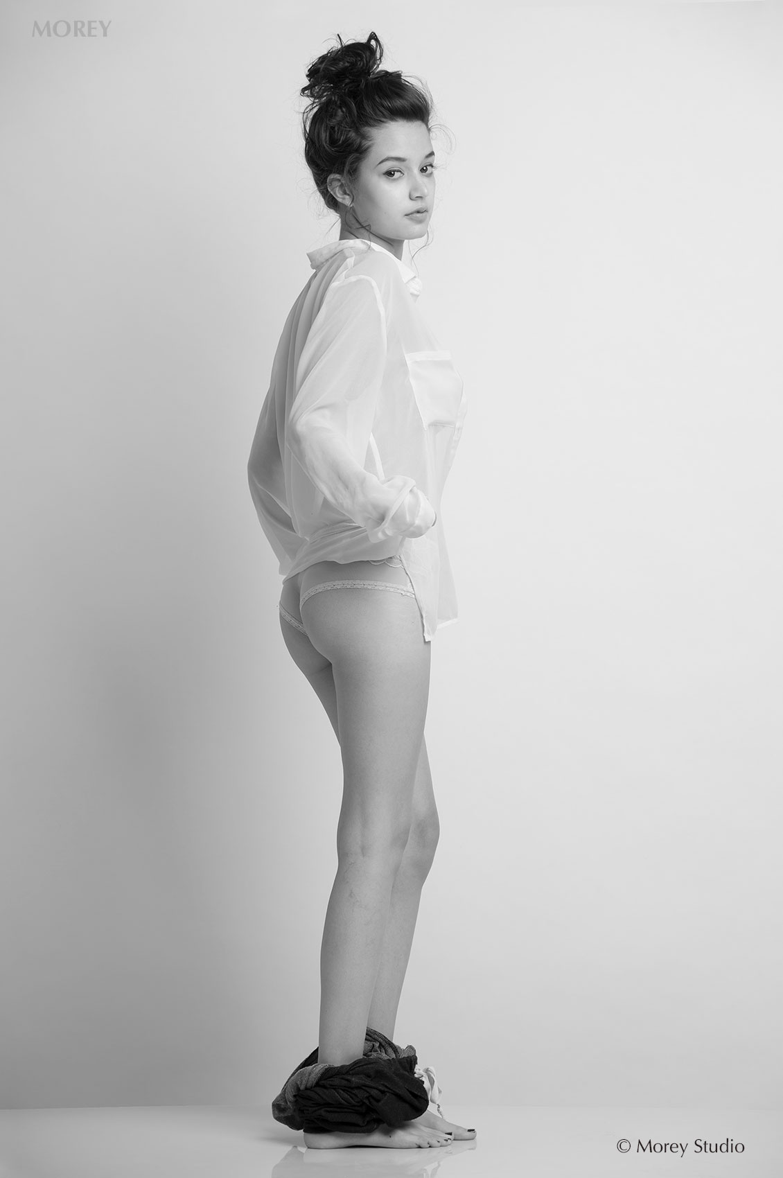 Eden5374RBW-1700px Playboy Cyber-girl, semi-nude model, Eden Arya, b&w photo by Craig Morey ©2016