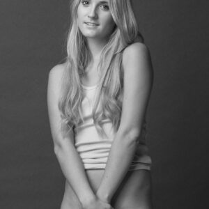 Semi nude b&w portrait of Sara Jaymes, © Craig Morey 2010