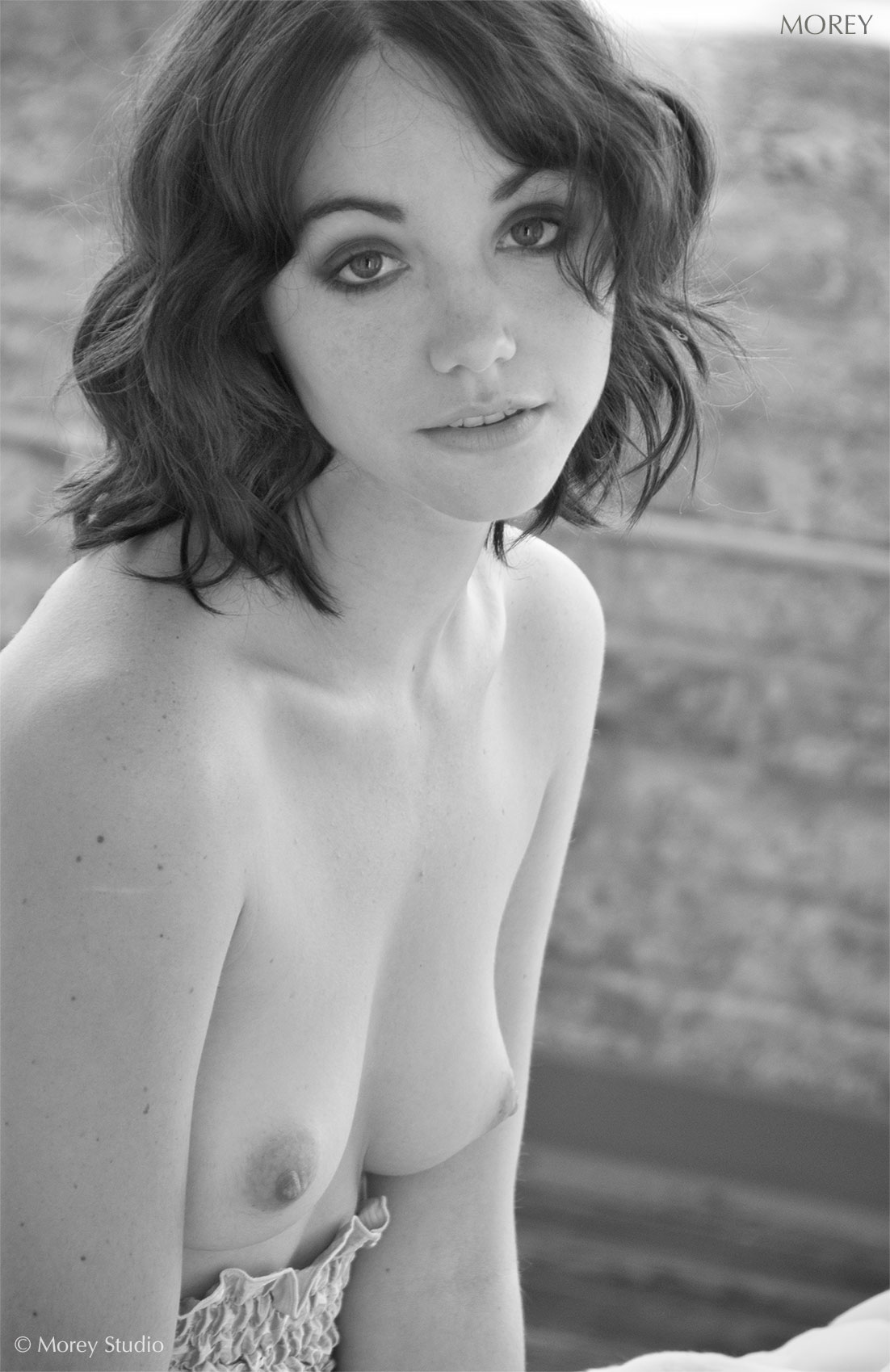 Christelle5988BW-1700px Nude model portrait, Christelle, in Oakland studio, b&w photo © Craig Morey 2007