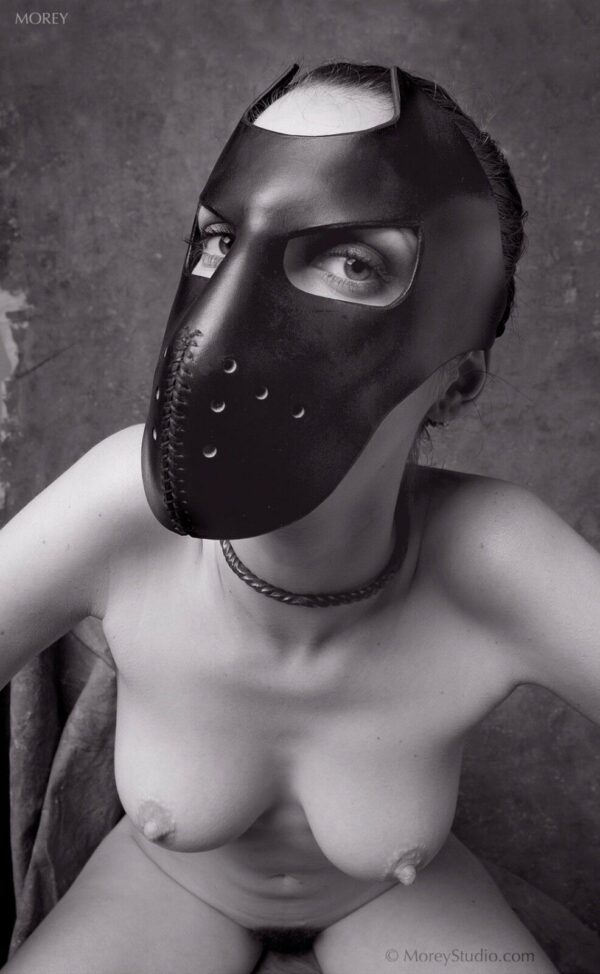 Leather-Mask-Erotic-Nude-85x11-signed-photo-by-Craig-Morey-Helena-WL-0002BW-162654255322
