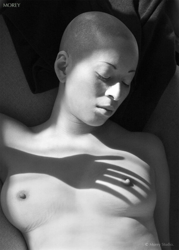 Nude-model-shaved-head-signed-bw-fine-art-photo-by-Craig-Morey-Kumi-4773BW-151498805812