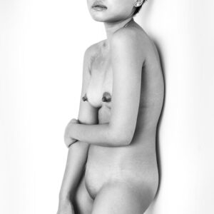 Nude b&w photo of model Bee, Bangkok 2013, by Craig Morey