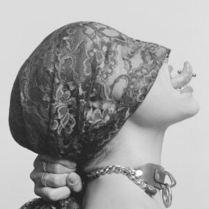 woman with pierced tongue Felicia b&w photo by Craig Morey