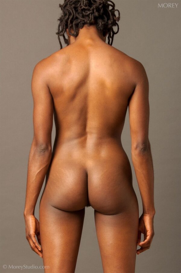 Jazmine-4087-Fine-Art-Nude-Model-hand-signed-photo-by-Craig-Morey-162137567037 Nude African-American model rear view, Jazmine, color photo by Craig Morey © 2012